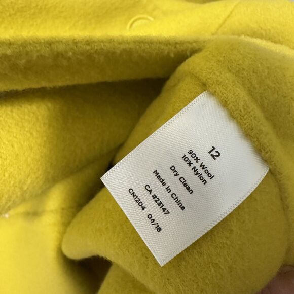 Talbots Mustard Yellow Double Faced Wool-Blend Jacket Sz 12 Workwear Preppy Chic - Picture 8 of 10